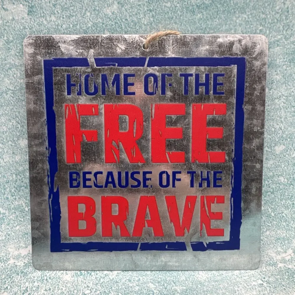 4TH OF JULY, PATRIOTIC, USA Hanging Sign Red, White, Blue SHIPS FREE